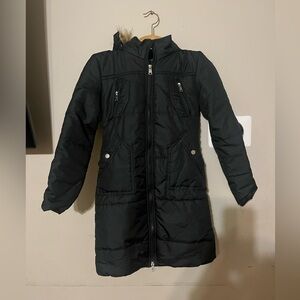 New Girl black coat narrow